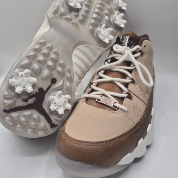 Nike Air Jordan 9 Golf NRG PGA Masters Woods WoodGrain Brown 10.5 FN6929-200 - Picture 16 of 16